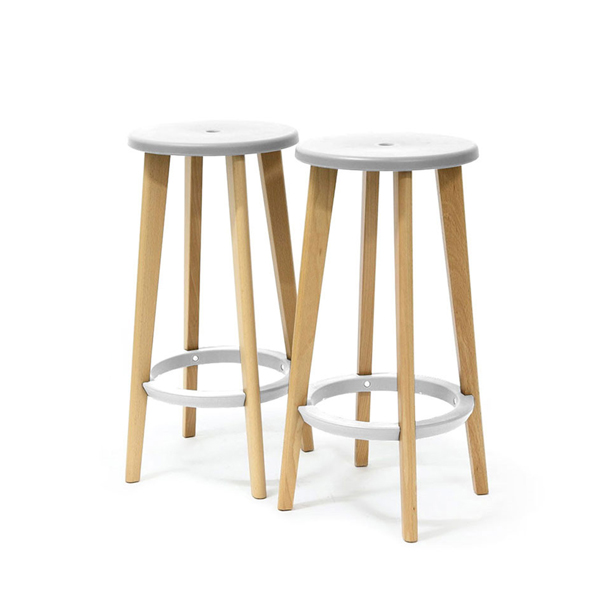 MD_89582 Sgabello Woody - bianco - Paperflow - set 2 pezzi - immagine 1
