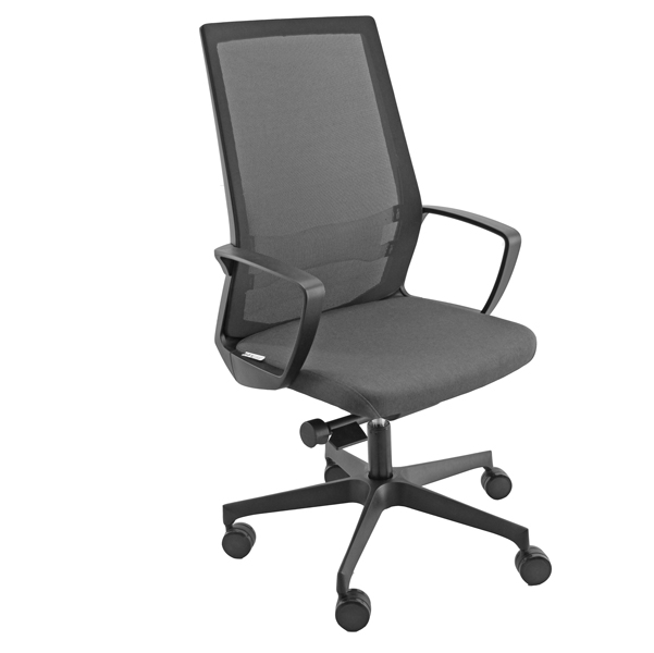 MD_89597 Poltrona semidirezionale I70 - con braccioli inclusi - grigio/nero - Unisit - immagine 1