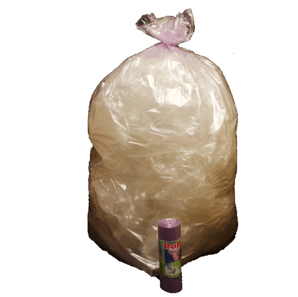 MD_89613 Sacchi - 70 x 110 cm - 110 L - 22 micron - MDPE/HDPE - viola trasparente - Rolsac - conf. 10 pezzi - immagine 1