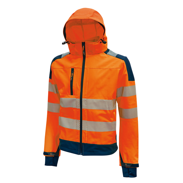 MD_89955 Giacca alta visibilità Softshell Miky - taglia XL - arancio fluo - U-Power - immagine 1