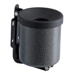 Posacenere murale Nido - diametro 9,5 cm - H 13,5 cm - 0,5 L - metallo verniciato - silver punteggiato - Medial