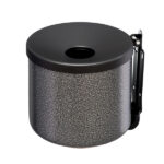 Posacenere murale Nido - diametro 16 cm - H 14 cm - 2 L - metallo verniciato - silver punteggiato - Medial