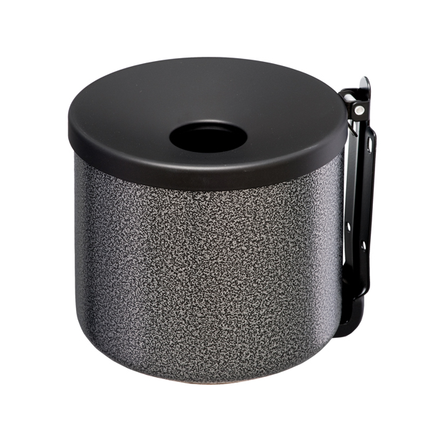 MD_89993 Posacenere murale Nido - diametro 16 cm - H 14 cm - 2 L - metallo verniciato - silver punteggiato - Medial - immagine 1