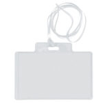 Portanome Pass 3EC - con cordoncino trasparente - 9,5 x 6 cm - PVC - Sei Rota - conf. 10 pezzi