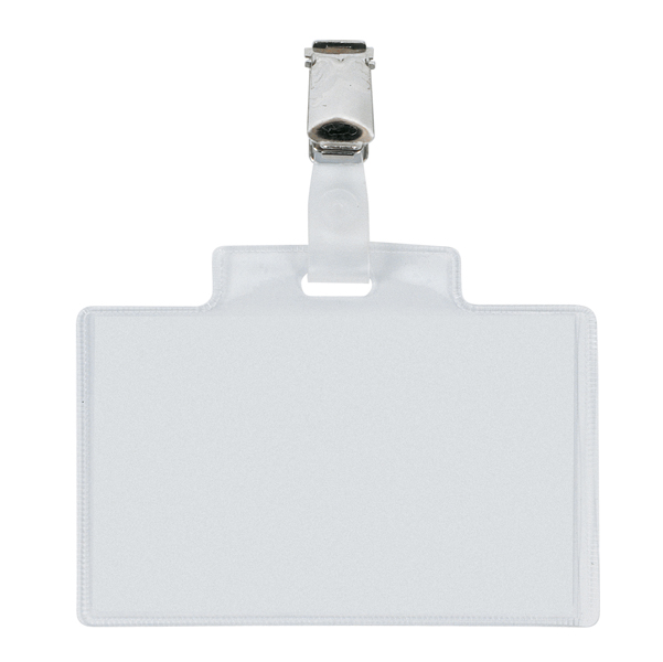 MD_90008 Portanome Pass 3E - clip in metallo - 9,5 x 6 cm - PVC - Sei Rota - conf. 10 pezzi - immagine 1