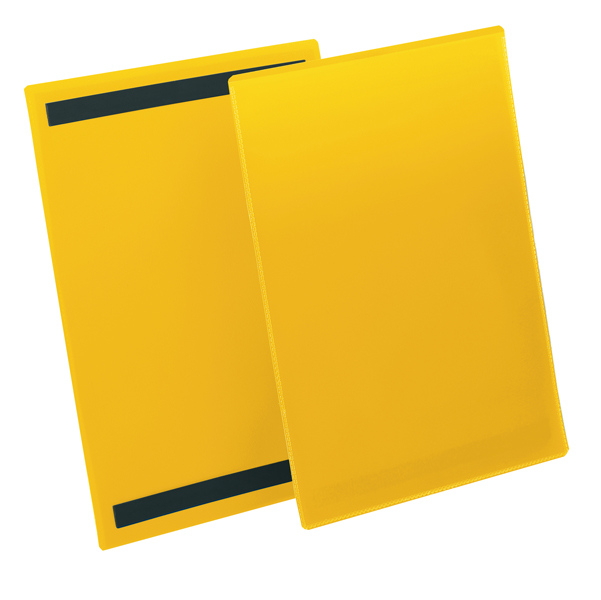MD_90109 Buste identificative - con bande magnetiche - A4 verticale - giallo - Durable - conf.50 pezzi - immagine 1