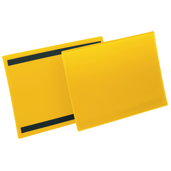 MD_90110 Buste identificative magnetiche - A4 orizzontale - giallo - Durable - conf. 50 pezzi - immagine 1