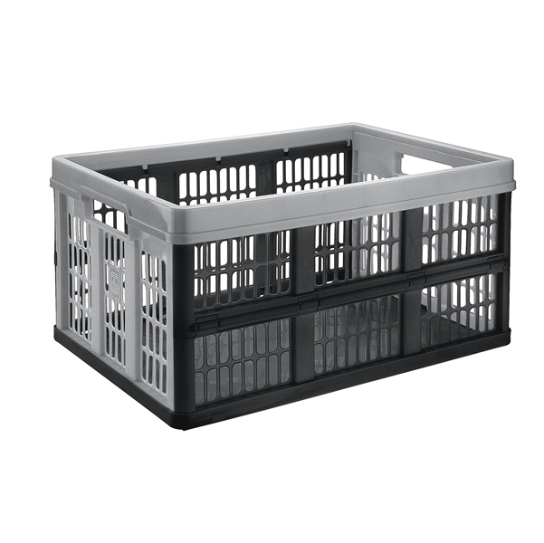 MD_90168 Cassa pieghevole - 47,5 x 35 x 23,9 cm - plastica - grigio - CEP - immagine 1