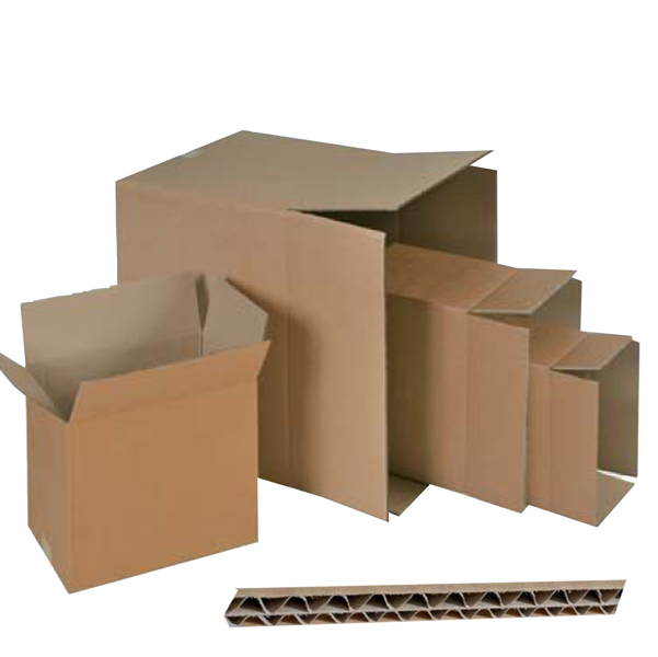 MD_90173 Scatola per imballo - onda doppia - 40 x 30 x 30 cm - cartone - avana - immagine 1