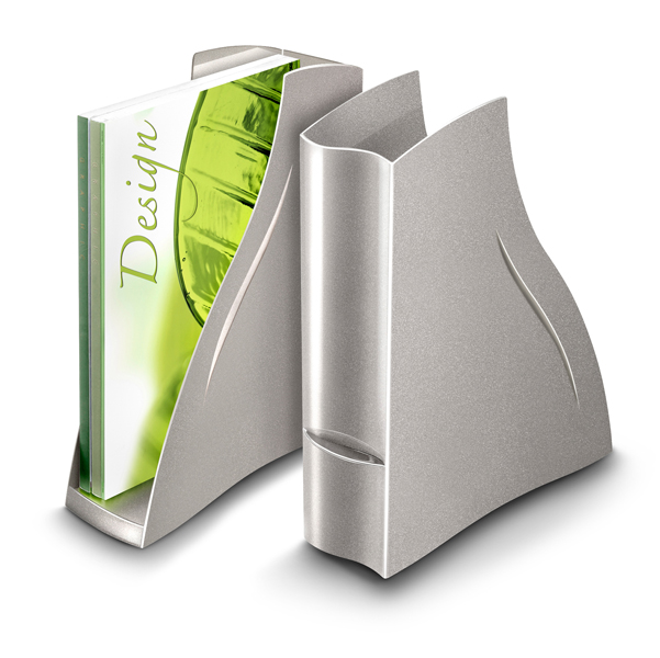 MD_90195 Portariviste Ellypse Extra Strong - 27,8 x 8,3 x 32,5 cm - grigio talpa - CEP - immagine 1