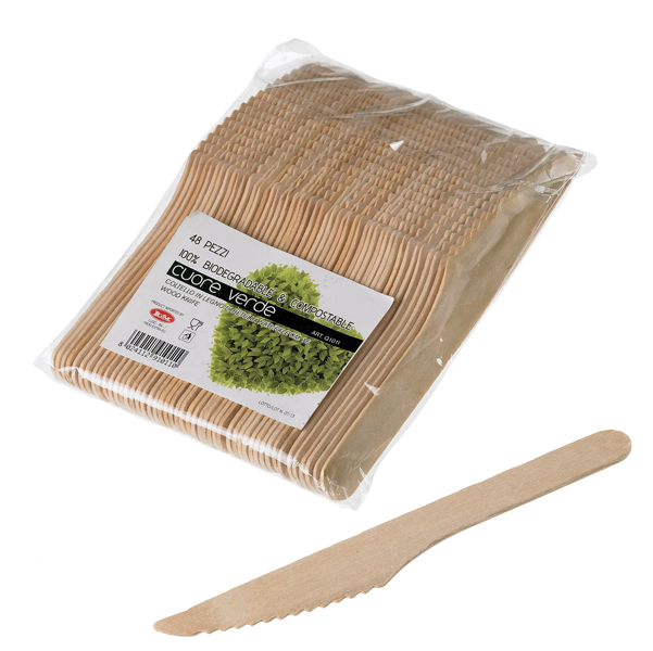 MD_90280 Coltelli in legno - 16 cm - Leone - conf. 48 pezzi - immagine 1
