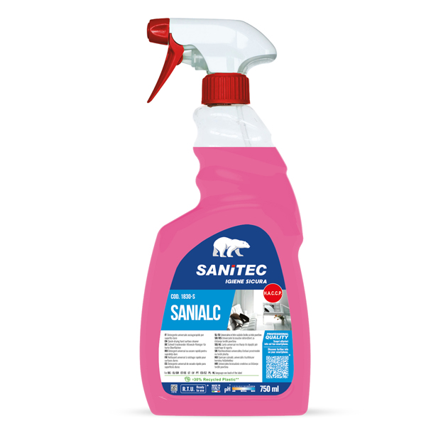 MD_90878 Detergente multisuperficie Sanialc - trigger 750 ml - alcolico - Sanitec - immagine 1