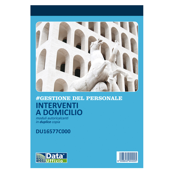 MD_90896 Blocco interventi a domicilio del cliente - 50/50 copie autoric. - 21,5 x 14,8 cm - DU16577C000 - Data Ufficio - immagine 1