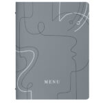Portamenù linea Linee - A4 - 24,6x31,6 cm - grigio - Stilcasa