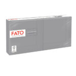 Tovagliolo - carta - 24 x 24 cm - 2 veli - grigio - Fato - conf. 100 pezzi