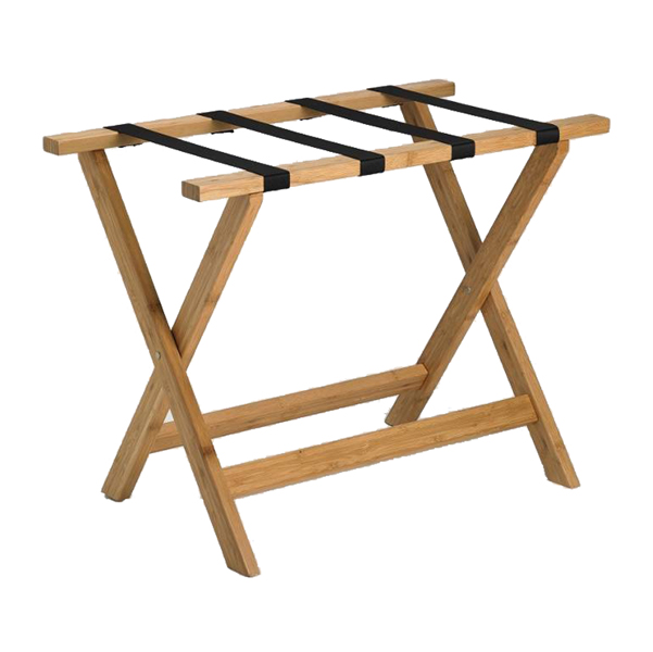 MD_91389 Reggivaligia da hotel - 65 x 36 x 15 cm - bamboo - Leone - immagine 1
