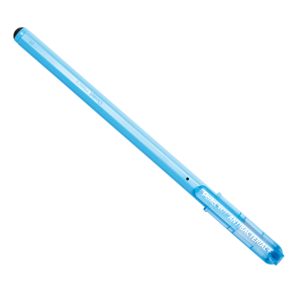 MD_91399 Penna a sfera con cappuccio Superb Antibacterical+ - punta 0,7 mm - inchiostro nero - Pentel - immagine 1
