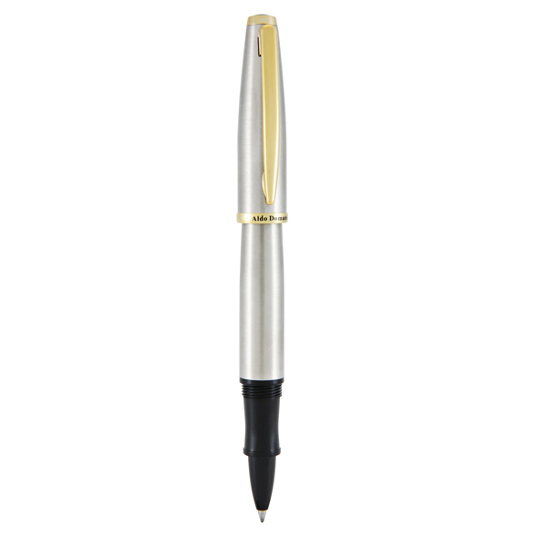 MD_91492 Penna roller Aldo Domani - punta M - fusto silver - Monteverde - immagine 1