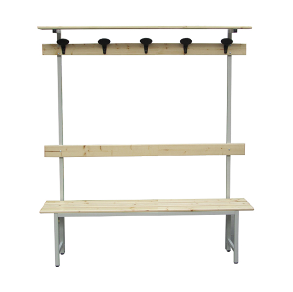 MD_91659 Panca spogliatoio - con alzata - 5 posti - 150 x 40 x 185 cm - legno - Fasma - immagine 1