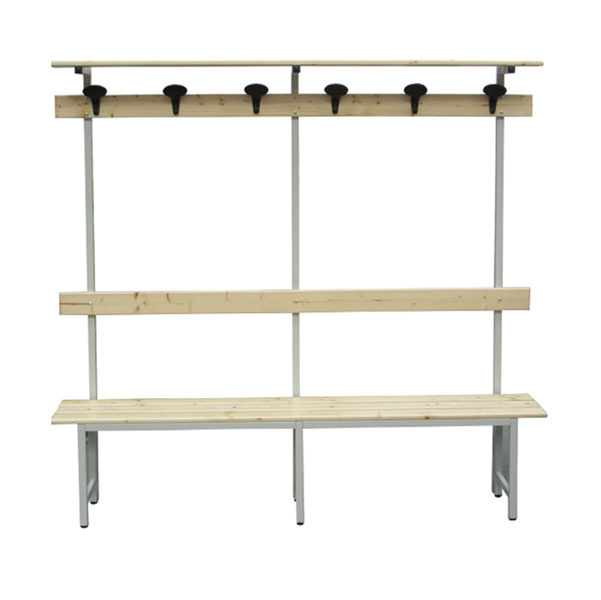 MD_91660 Panca spogliatoio - con alzata - 6 posti - 200 x 40 x185 cm - legno - Fasma - immagine 1