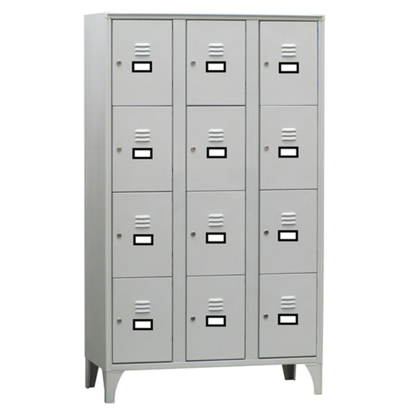 MD_91666 Armadio casellario in metallo - a 12 vani - 105 x 50 x 180 cm - grigio - Fasma - immagine 1