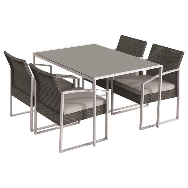 MD_91674 Set pranzo Bilbao - nero/grigio - Garden Friend - set 5 elementi - immagine 1