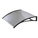 Pensilina modulare - 100 x 60 cm - policarbonato alveolare - trasparente - X-Robust