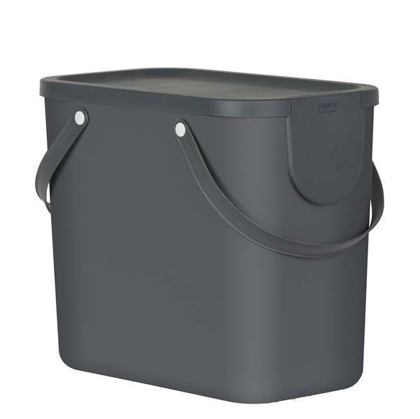 MD_91838 Pattumiera Albula - 25 L - grigio antracite - Rotho - immagine 1