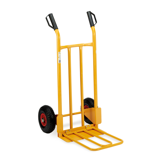 MD_91883 Carrello trasporto grandi volumi Robustus - portata max 300 kg - 56 x 17 x 110 cm - acciaio verniciato - giallo - X-Robust - immagine 1
