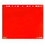 Buste forate - per supporti magnetici ad anelli - A4 - rosso - Djois - conf. 5 pezzi