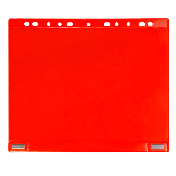 MD_92169 Buste forate - per supporti magnetici ad anelli - A4 - rosso - Djois - conf. 5 pezzi - immagine 1