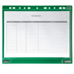 Buste forate - per supporti magnetici ad anelli - A4 - verde - Djois - conf. 5 pezzi