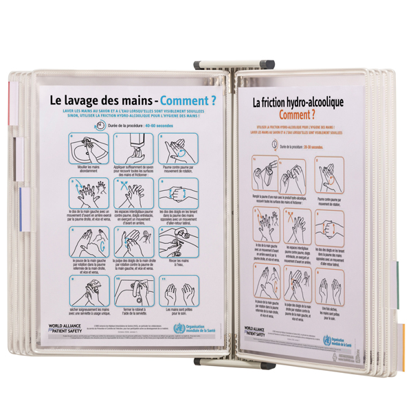 MD_92179 Leggio antibatterico - da muro - 10 buste - A4 - bianco - Djois - immagine 1
