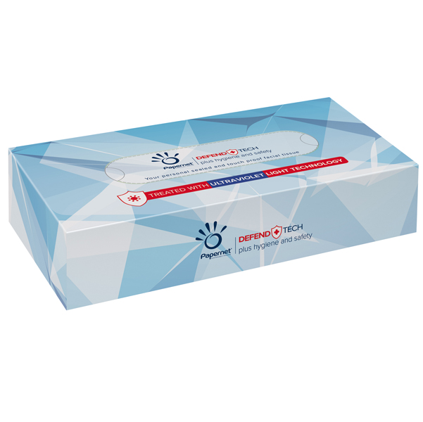 MD_92220 Veline facciali Defend Tech - pura cellulosa - 2 veli - Papernet - conf. 100 pezzi - immagine 1