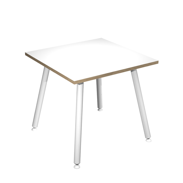 MD_92399 Scrivania Skinny Metal - 80 x 80 x H 74,4 cm - bianco - immagine 1