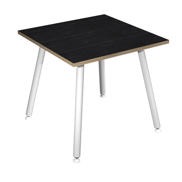 MD_92400 Scrivania Skinny Metal - 80 x 80 x H 74,4 cm - bianco / nero venato - immagine 1