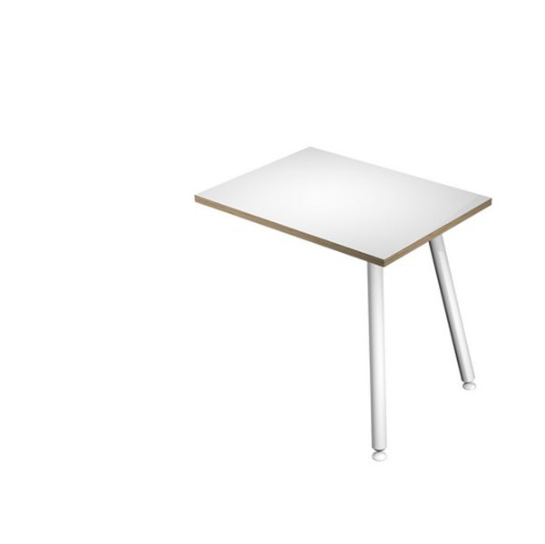 MD_92414 Allungo DX/SX per scrivanie Skinny Metal - 60 x 80 x H 74,4 cm - bianco - immagine 1