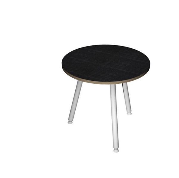 MD_92430 Tavolo riunione tondo Skinny Metal - diametro 80 cm - nero venato - immagine 1