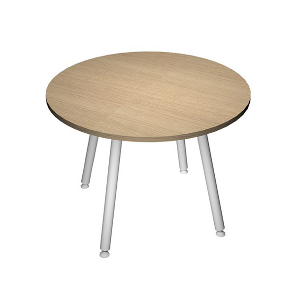 MD_92431 Tavolo riunione tondo Skinny Metal - diametro 100 cm - rovere - immagine 1