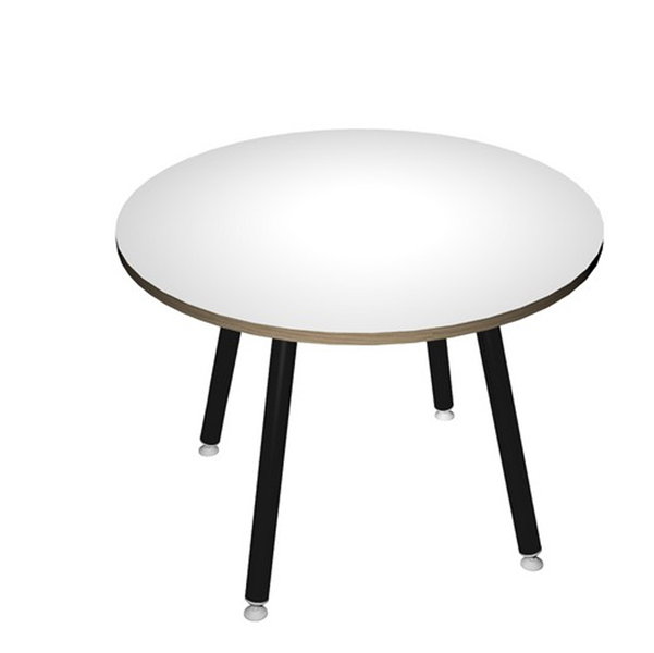 MD_92432 Tavolo riunione tondo Skinny Metal - diametro 100 cm - bianco - immagine 1