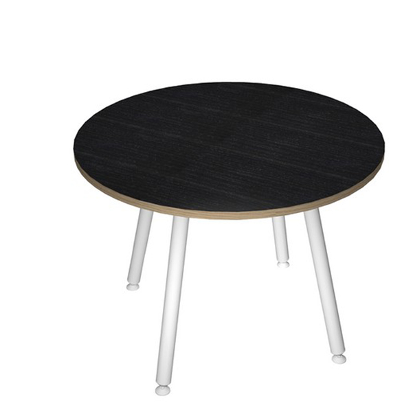 MD_92433 Tavolo riunione tondo Skinny Metal - diametro 100 cm - nero venato - immagine 1