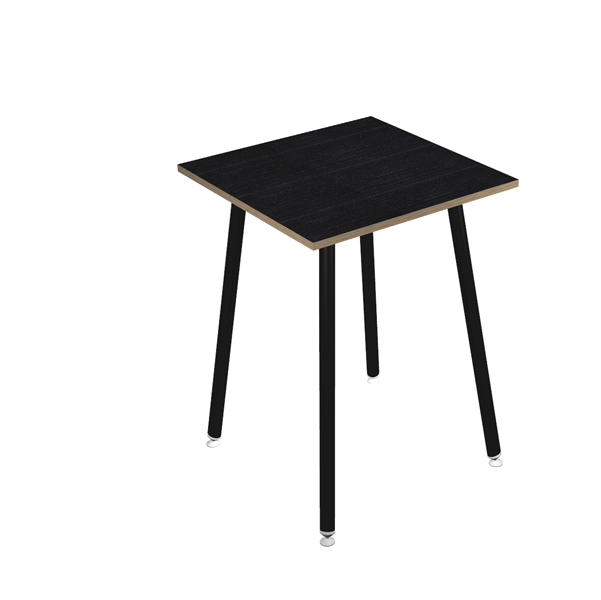 MD_92436 Tavolo alto Skinny Metal - 80 x 80 x 105 cm - nero/nero venato - immagine 1