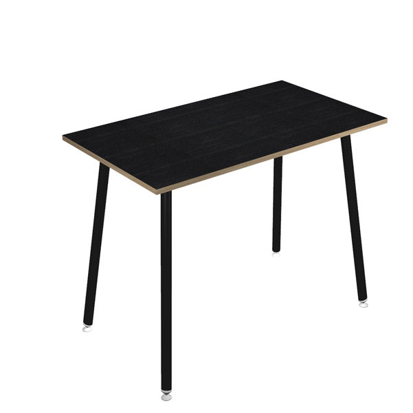 MD_92439 Tavolo alto Skinny Metal - 140 x 80 x 105 cm - nero/nero venato - immagine 1