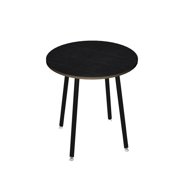 MD_92448 Tavolo alto tondo - diametro 100 - H 105 cm - nero/nero venato - immagine 1