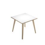 Scrivania Woody - 80 x 80 x H 74,4 cm - rovere / bianco