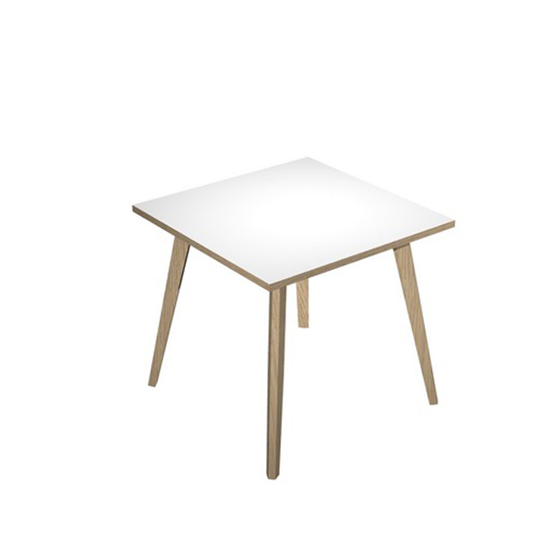 MD_92450 Scrivania Woody - 80 x 80 x H 74,4 cm - rovere / bianco - immagine 1