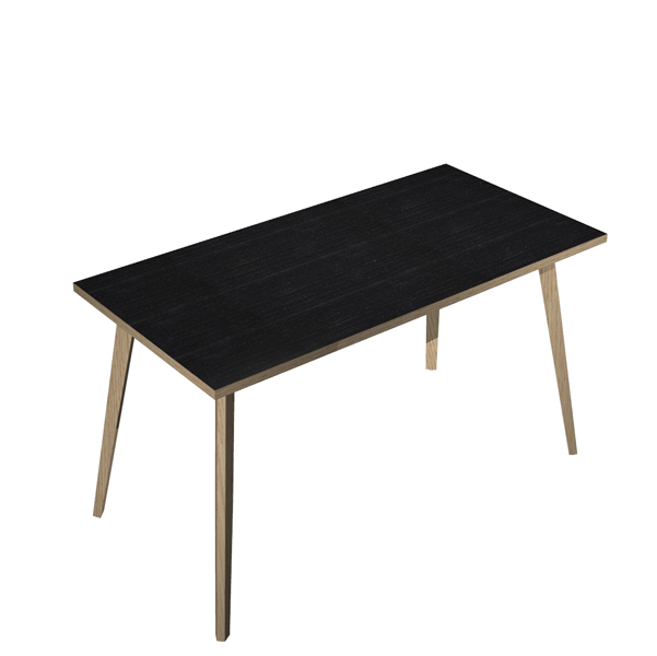MD_92454 Scrivania Woody - 120 x 80 x H 74,4 cm - rovere / nero venato - immagine 1