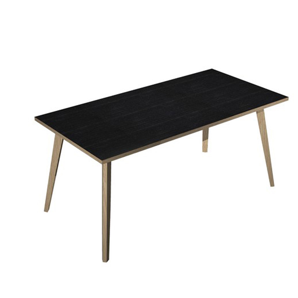 MD_92460 Scrivania Woody - 160 x 80 x H 74,4 cm - rovere / nero venato - immagine 1