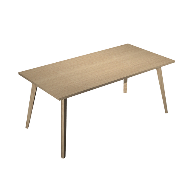 MD_92461 Scrivania Woody - 180 x 80 x H 74,4 cm - rovere - immagine 1