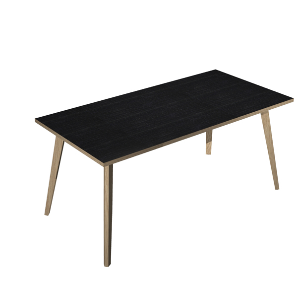 MD_92463 Scrivania Woody - 180 x 80 x H 74,4 cm - rovere / nero venato - immagine 1